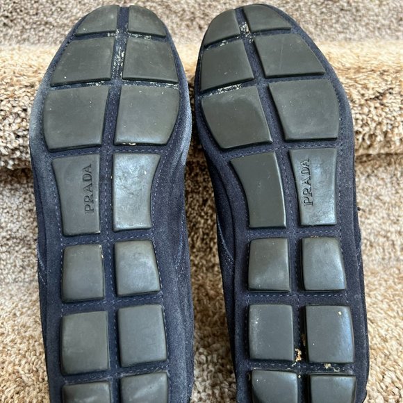 Prada Women's Navy Suede Ankle Booties - Picture 10 of 14